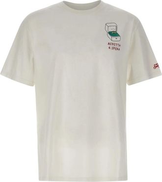 MC2 Saint Barth Aspetta e Spera T-Shirt - Heren - Tops - Wit - Maat: 2XL Katoen