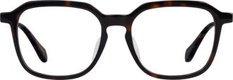 Mohala Eyewear Hau Oli 53mm Low Bridge Square Optical Glasses in Kukui Tortoise/clear Lenses at Nordstrom