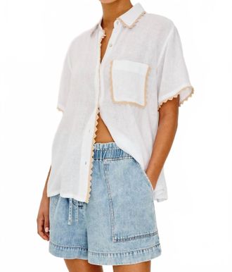 Rails Lea Shirt In Natural Crochet