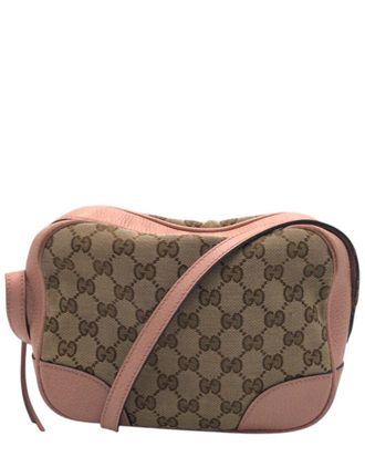 Gucci Gg Canvas Leather Shoulder Bag (Authentic Pre-Loved)