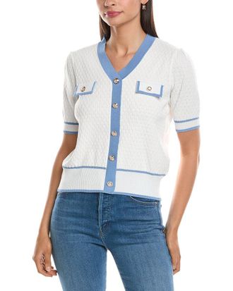 Nanette Lepore Short Sleeve Cardigan Top