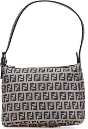 Fendi Pre-owned Shoulder Bags, female, Beige, Size: ONE SIZE Pre-owned Vintage Shoulder Bag