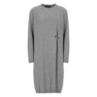 Fabiana Filippi Kleedjes, Dames, Grijs, M, Wol, Platinum Jurk