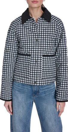 Levi's Quilted Barn Jacket in Black/White Gingham at Nordstrom, Size X-Large