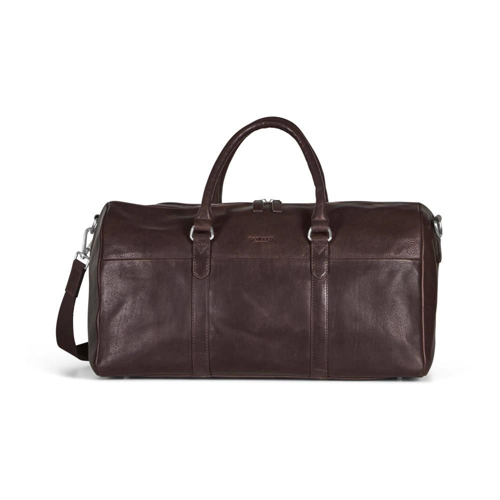 Virklyee Sac De Voyage Vintage En Toile Et Cuir - Sac Weekend Homme Femme 35L, 51x24x29cm, Bandoulière Ajustable, Idéal Voyages Week-End Vacances (Brun)