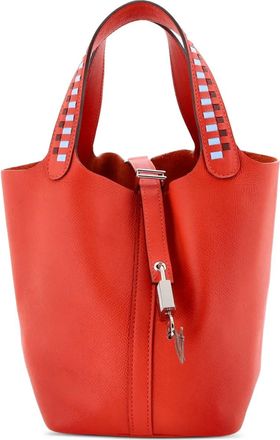 Herm&egrave;s Picotin Lock Bag Tressage Epsom PM bucket bag - Blauw