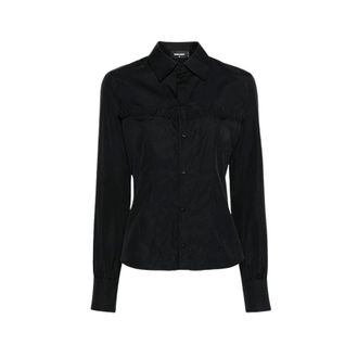 Dsquared2 Dames, Blouses & Shirts, Zwart, Maat: 2XS