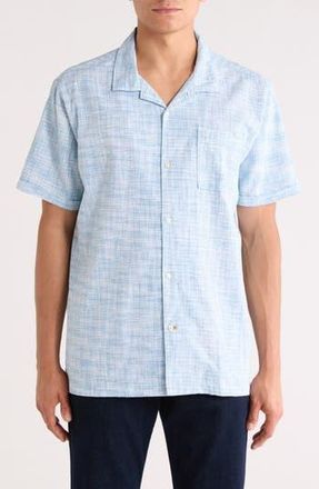 Barbour Falmouth Linen & Cotton Camp Shirt in Lead at Nordstrom Rack, Size Medium