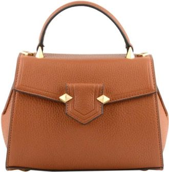 Pourchet Tassen, Dames, Bruin, ONE Size, Leer, Sèvres | Kleine kameel handtas - van leer