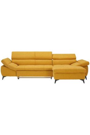 Stylife Ecksofa, Gelb, Textil, Uni, Ottomane rechts, L-Form, 297x171 cm, Bettkasten erhältlich, Stoffauswahl, seitenverkehrt erhältlich