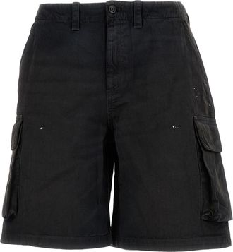 Our Legacy Black Cotton Cargo Shorts