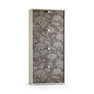 Dmora Dmora - Zapatero Dmarcat, Mueble De Entrada Polivalente Con 4 Puertas Abatibles, Zapatero De Doble Profundidad, 100% Made In Italy, 67x28h147 Cm, Olmo
