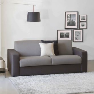 Dmora Talamo Italia - Sofa Cama Alena, Sof&aacute; De 2 Plazas, 100% Made In Italy, Sof&aacute; De Sal&oacute;n Con Apertura Giratoria, En Tela Acolchada, Con Reposabrazos Delga