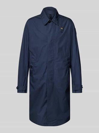 Blauer Parkamantel mit Label-Badge Modell HUDSON in Marine, Gr&ouml;&szlig;e XL