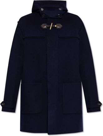 Moschino Wollen jas - Heren - Mantel - Blauw - XL - Wol - Jassen