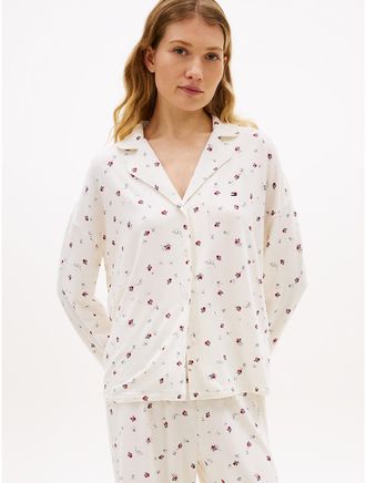 Tommy Hilfiger Womens Floral Print Sleep Shirt - Multi - XL