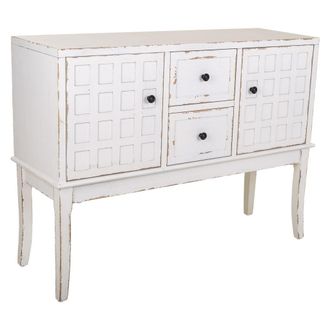 Wanderlust Deco Recibidor De Madera Blanco 108x36x82