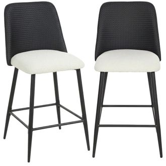 HOMCOM Taburetes de bar 45x54.5x94 cm negro