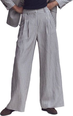 Boden Kensington Linen-Blend Wide Leg Trouser