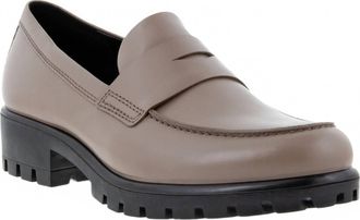 Ecco Womens Modtray Loafer Shoes In Taupe