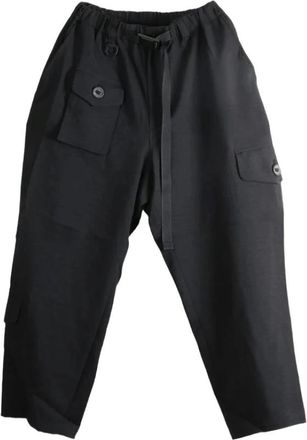 Yohji Yamamoto Sport Uniform Broeken - Heren - Wijde Broeken - Zwart - S - Polyester - Broeken