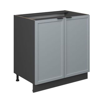 Vicco Armario Bajo Para Fregadero Fame-line, Azul Claro-gris, 80 Cm Con Estante, Sin Encimera Vicco