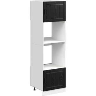 vidaXL Mueble De Cocina Roble Negro 60 X 57 X 207 Cm Vidaxl