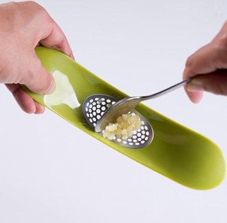 OEM Prensa De Ajos - Balanc&iacute;n Verde - Acero Inoxidable - Utensilio De Cocina Con Mango Prensa De Ajos