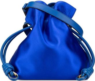 Loewe Pre-owned Bucket Bags, female, Blue, Size: ONE SIZE Pre-owned Hammock Small Drawstring Bag