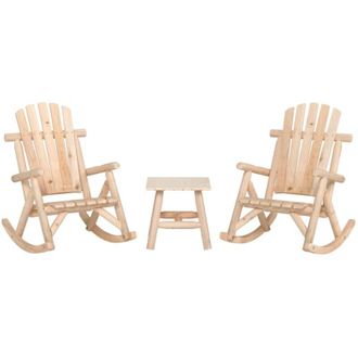 vidaXL Vidaxl - Juego De Muebles De Jard&iacute;n 3 Piezas Madera Maciza De Abeto