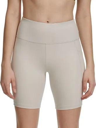 Calvin Klein Performance Bike Shorts Women Porcini Mid-Rise Pull On FTS658