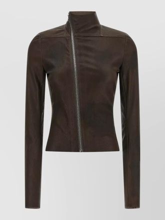 Rick Owens gary coat fitted silhouette high collar