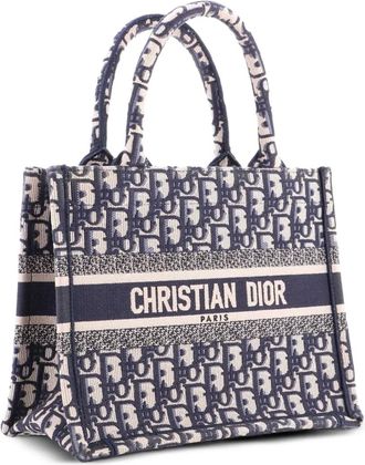 Dior Book Oblique Canvas Small tote bag - Blauw