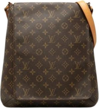 Louis Vuitton Pre-owned Vintage Shoulder Bag - Dames - Vintage Schoudertas - Bruin - ONE Size - Leer - Vintage