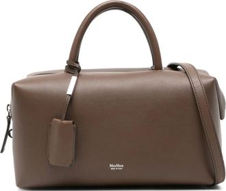 Max Mara Tassen, Dames, Bruin, ONE Size, Leer, Holdall