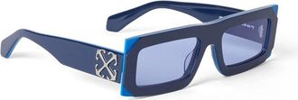 Off-white Laurel Zonnebril Donkerblauw/Lichtblauw - unisex - Zonnebrillen - Blauw - 54 MM - Accessoires