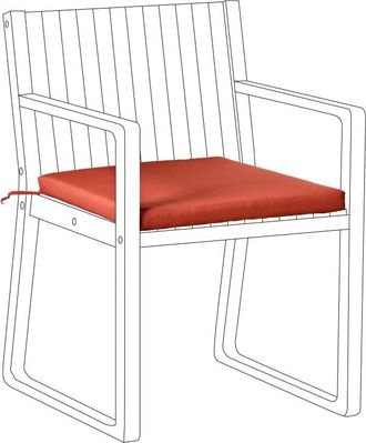 Beliani Coj&iacute;n para silla de jard&iacute;n 46 x 46 cm Rojo