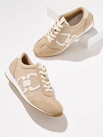Talbots Alex Status Herringbone Suede Sneakers - English Toffee - 10 1/2 M Talbots