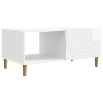 vidaXL Mesa De Centro Blanco Brillante 90 X 50 X 40 Cm Vidaxl