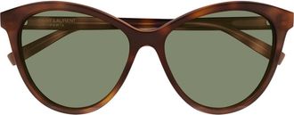 Saint Laurent 57mm Cat Eye Sunglasses in Havana at Nordstrom