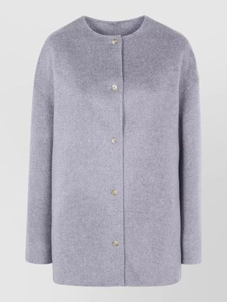 Loulou Studio dunne single breasted round neck jacket