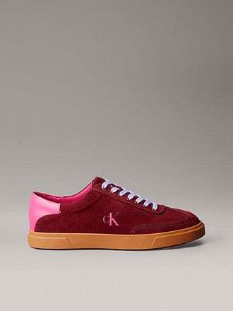 Calvin Klein Signature suède sneakers met logo