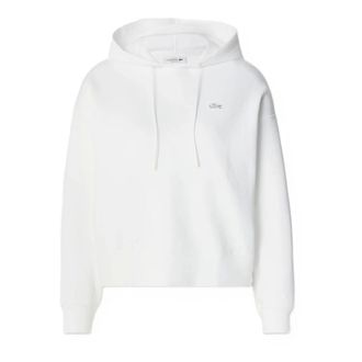 Lacoste Oversized verstelbare hoodie - Dames - Sweatshirts & Hoodies - Wit - Maat: 2XS Katoen