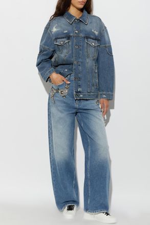 Dolce & Gabbana Denim Jacket With vintage Effect, Womens, Blue