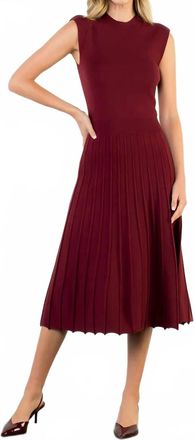THML Clothing Sleeveless Knit Maxi Dress In Burgundy