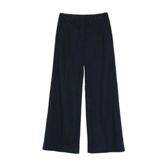 Incotex Wide Broeken - Dames - Wijde Broeken - Blauw - M - Broeken