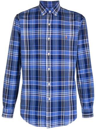 Polo Ralph Lauren check-print long-sleeve shirt - men - Cotton - S - Blue