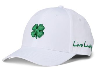 Black Clover Hollywood 24 Adjustable Womens Hat Baseball Caps White Womens Hat/3d Green Metallic Clover, Polyester