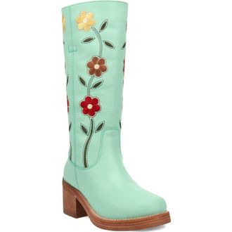 Dingo Bloom Embroidered Boot in Mint at Nordstrom, Size 9.5