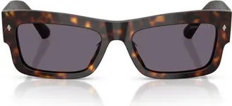 Jimmy Choo London 53mm Rectangular Sunglasses in Havana/violet at Nordstrom